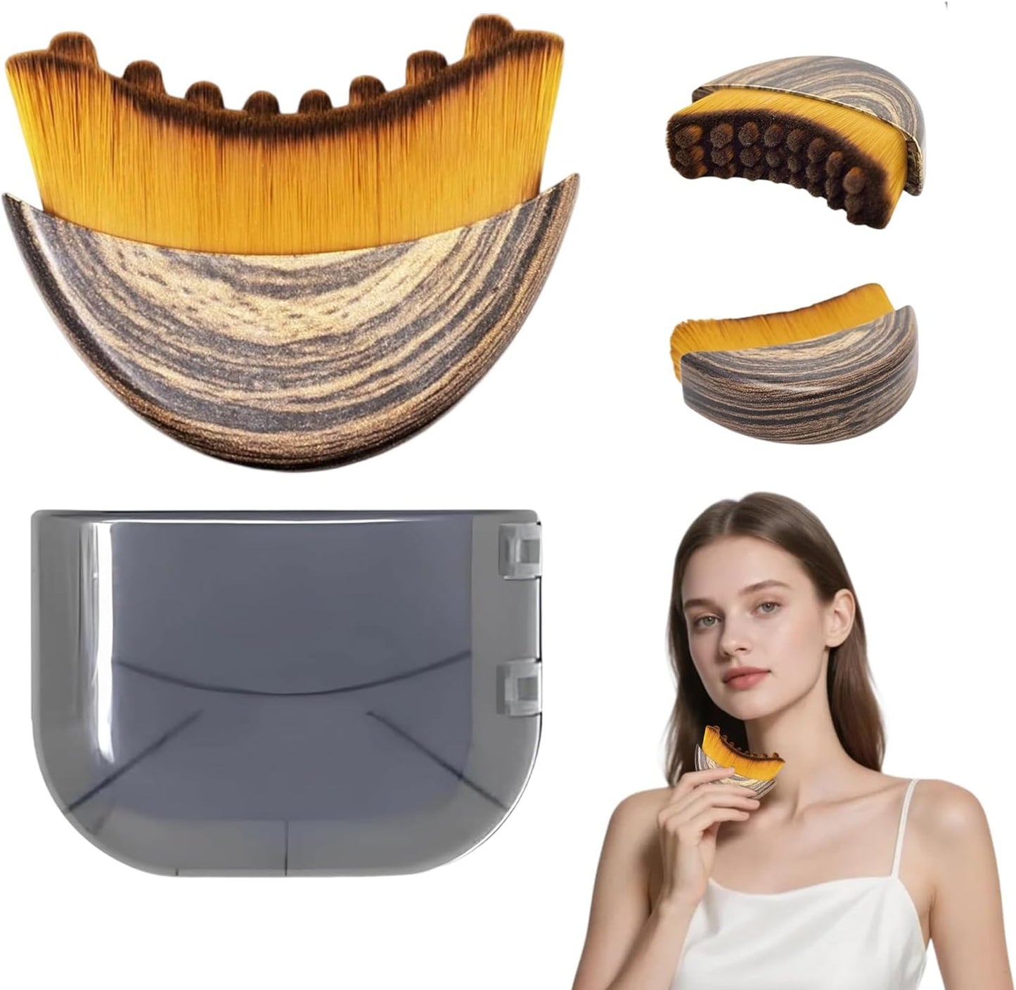 Lymfedrainage Gezichtsborstel – Contour Massage Apparaat voor Gezicht & Kaaklijn | Anti-Aging | Verstevigende Gezichtsmassage