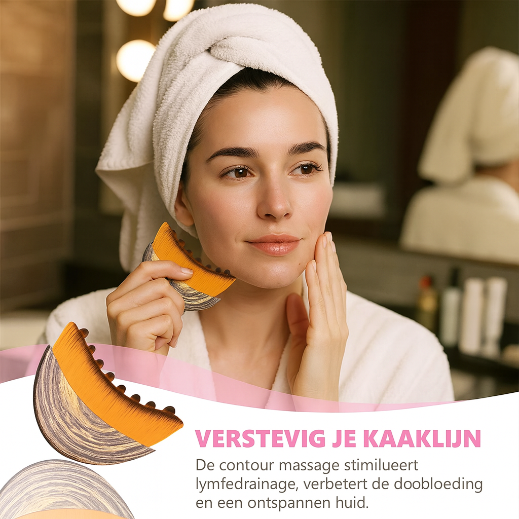 Lymfedrainage Gezichtsborstel – Contour Massage Apparaat voor Gezicht & Kaaklijn | Anti-Aging | Verstevigende Gezichtsmassage