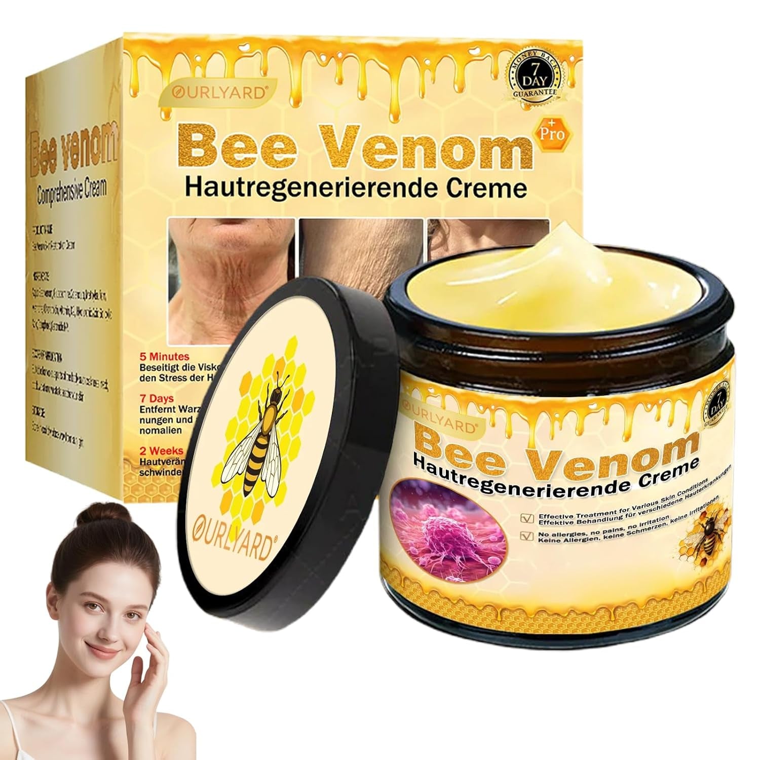 Bee Venom Anti-Aging Crème – Liftende & Verstevigende Crème | Hydrateert, Vermindert Rimpels & Stimuleert Collageen – Voor Alle Huidtypes