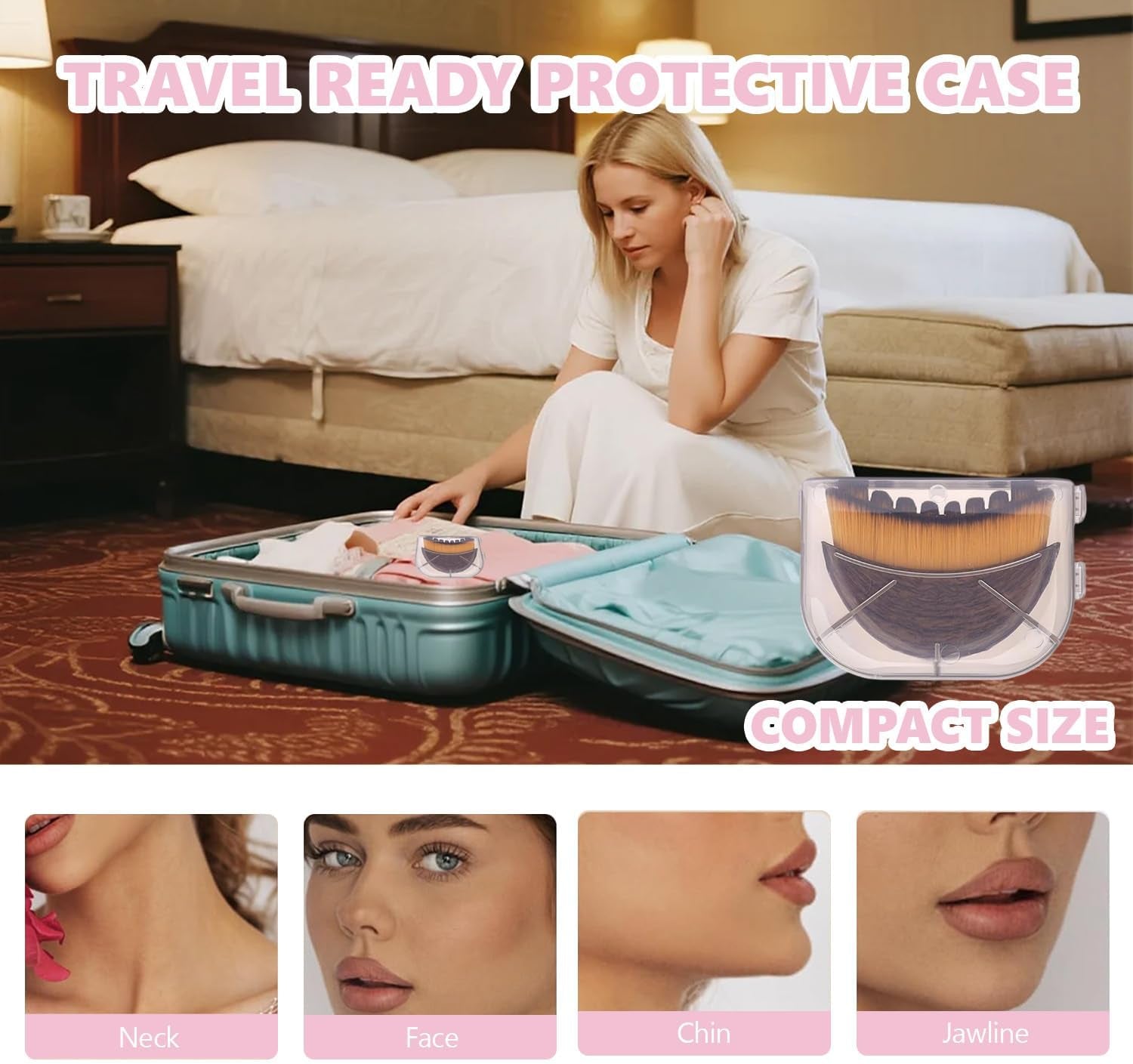 Lymfedrainage Gezichtsborstel – Contour Massage Apparaat voor Gezicht & Kaaklijn | Anti-Aging | Verstevigende Gezichtsmassage